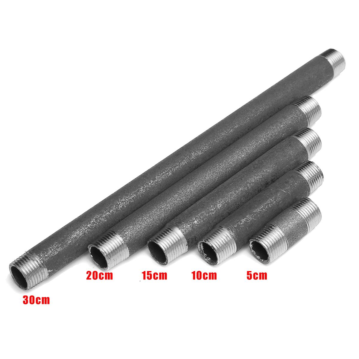 1/2 "DN15 Temperguss Gewinde Rohr Für DIY Flansch Armaturen Möbel Halterung 5/10/15/20/25/30cm