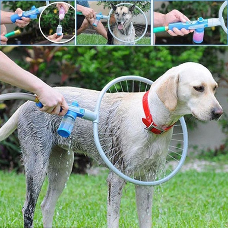 Kæledyrsbadeværktøj kæledyrsudtagelige vaskesprøjter hundekat ringformet hurtig rengøring af badekar vaskesprøjter kæledyrsforsyninger