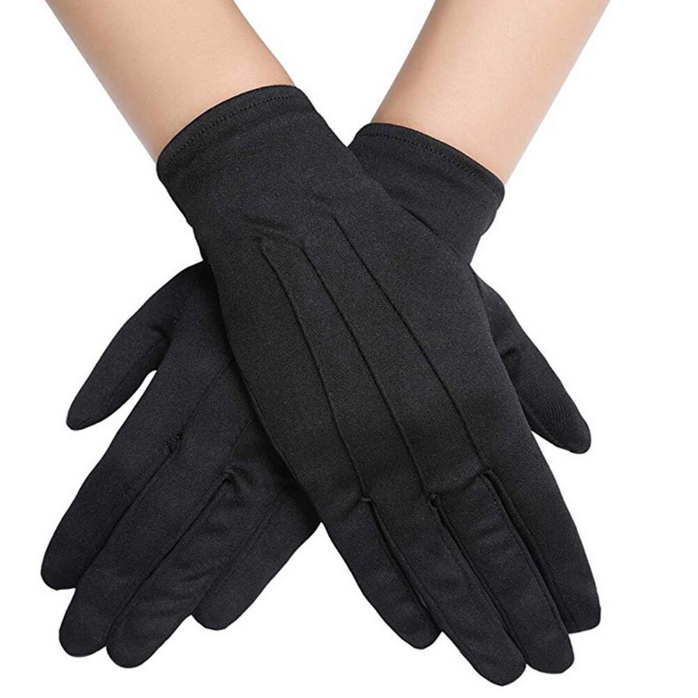 1 paar Feste Weiß Rauchen Handschuhe Party Festliche Hochzeit Zeremonie Formale Uniform Schutz Band Diener Kellner Handschuhe