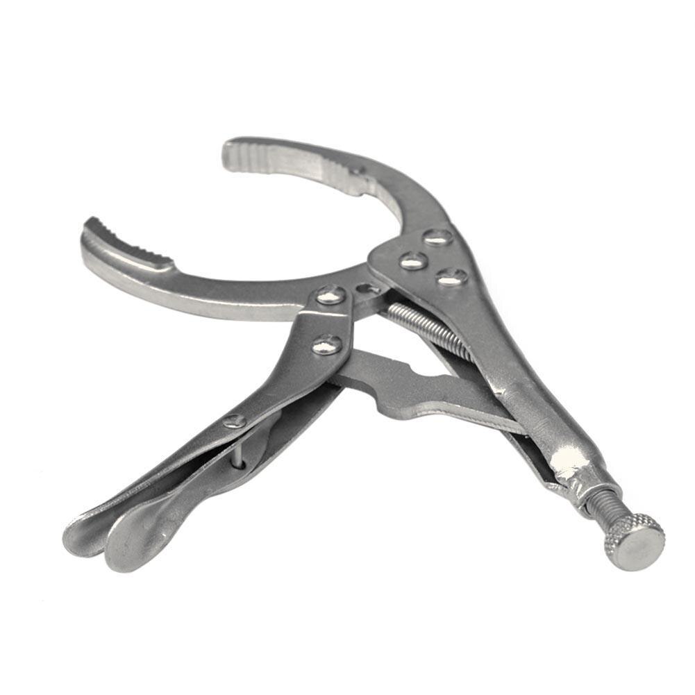 1Pc Legering Staal Oliefilter Tangen Remover Wrench Tool Vice Locking Grip Vise Grote Nikkel Plating Auto Onderhoud Moersleutel