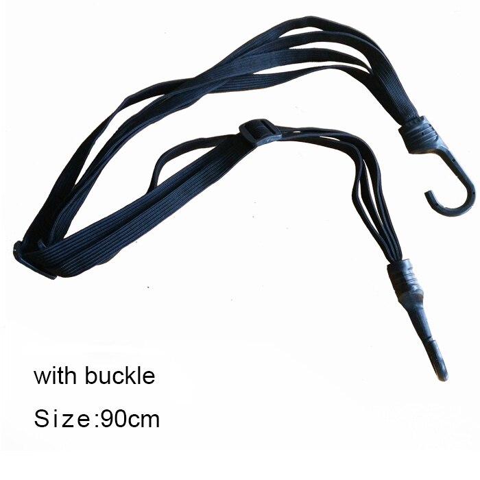 Motorsykkel bagasje nett strikk snorker hjelm tau 60cm 90cm med spenne kroker stropper elastisk tau surring belte kabelbånd belte: 90cm