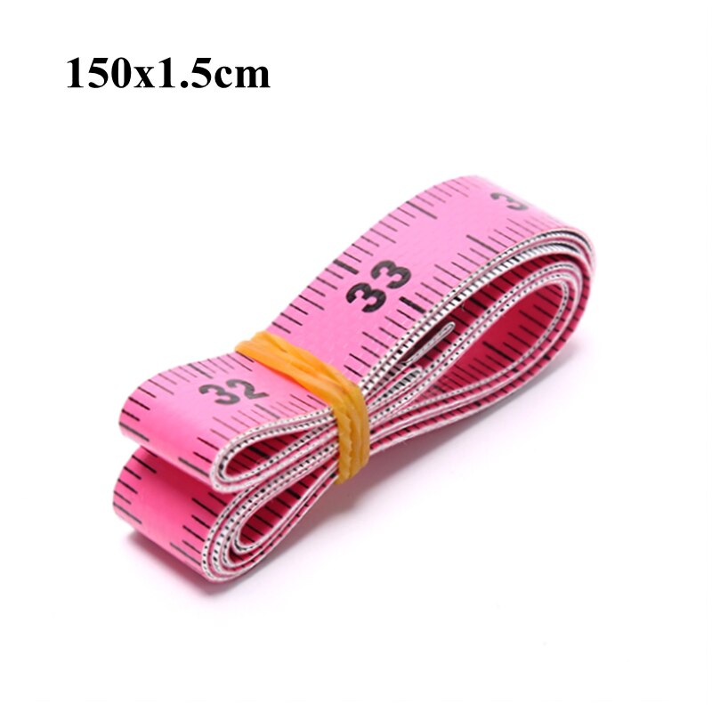 1pc 60in 150cm kroppsmått linjal sömnad skräddare måttband mini mjuk platt linjal centimeter meter sömnad måttband: G3 rosa