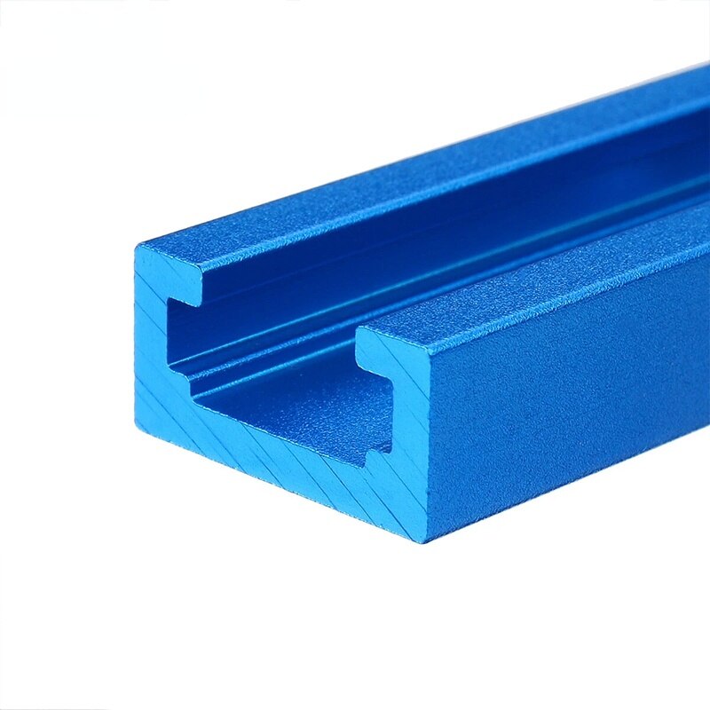 Double-Cut Profile Universal T-Track W/ Mount Predrilled Holes Aluminum Alloy T Slot Slide Miter Track Chute Rail 300-800mm