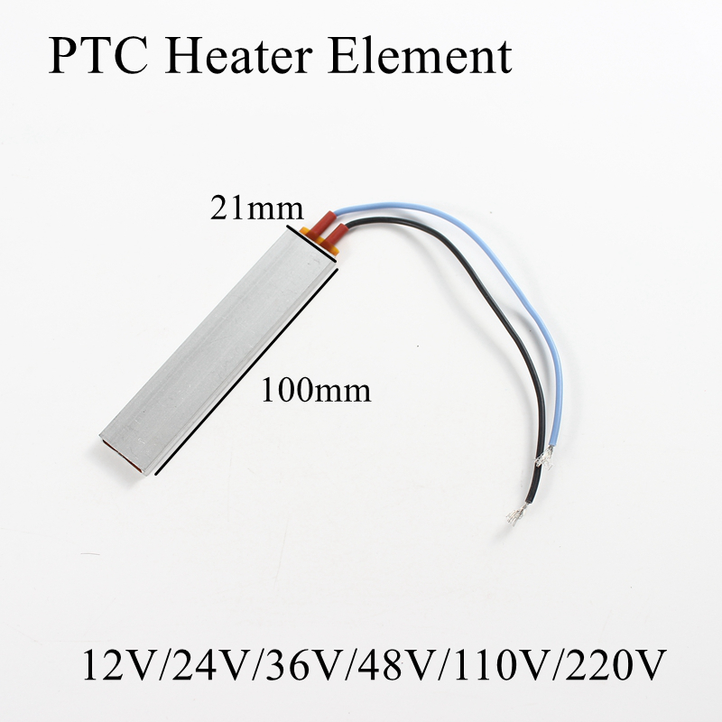 12V 24V 220V PTC Heating Film Ceramic Heater Air Fan Heat Thermostat Constant Temperature Thermistor Plate Element 12 100 220