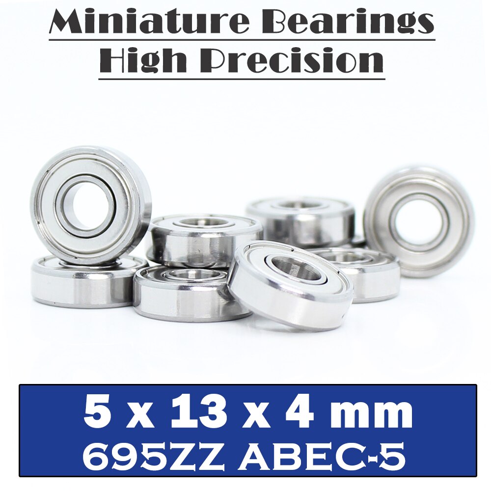 695ZZ Bearing ABEC-5 ( 10 PCS ) 5*13*4 MM Miniature 695Z Ball Bearings 619/5ZZ EMQ 695 Z3 V3