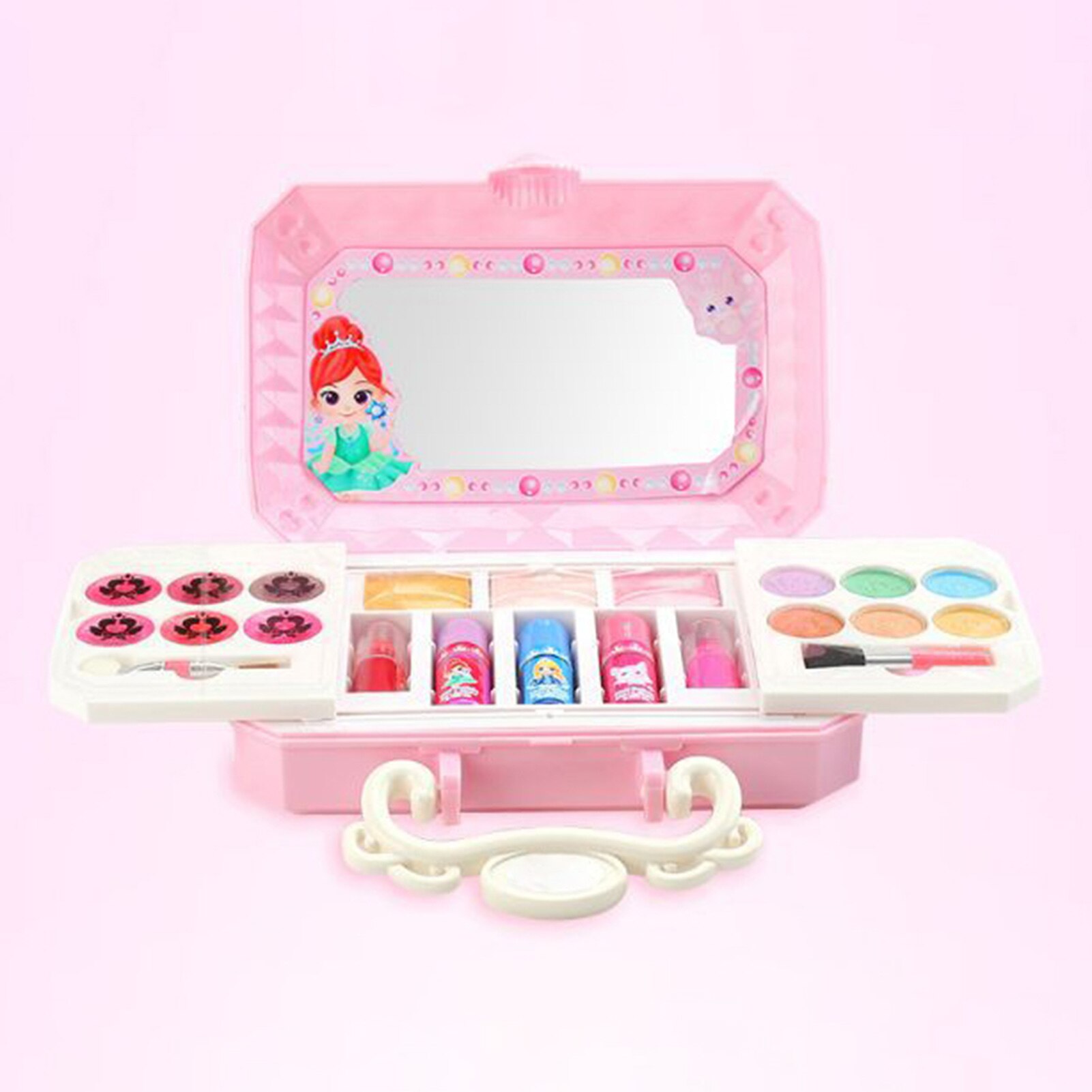 Kinderen Meisjes Wasbare Multi-layer Cosmetische Mini Box Makeup Case Spelen Speelgoed Kerst En Nieuwjaar Kinderen