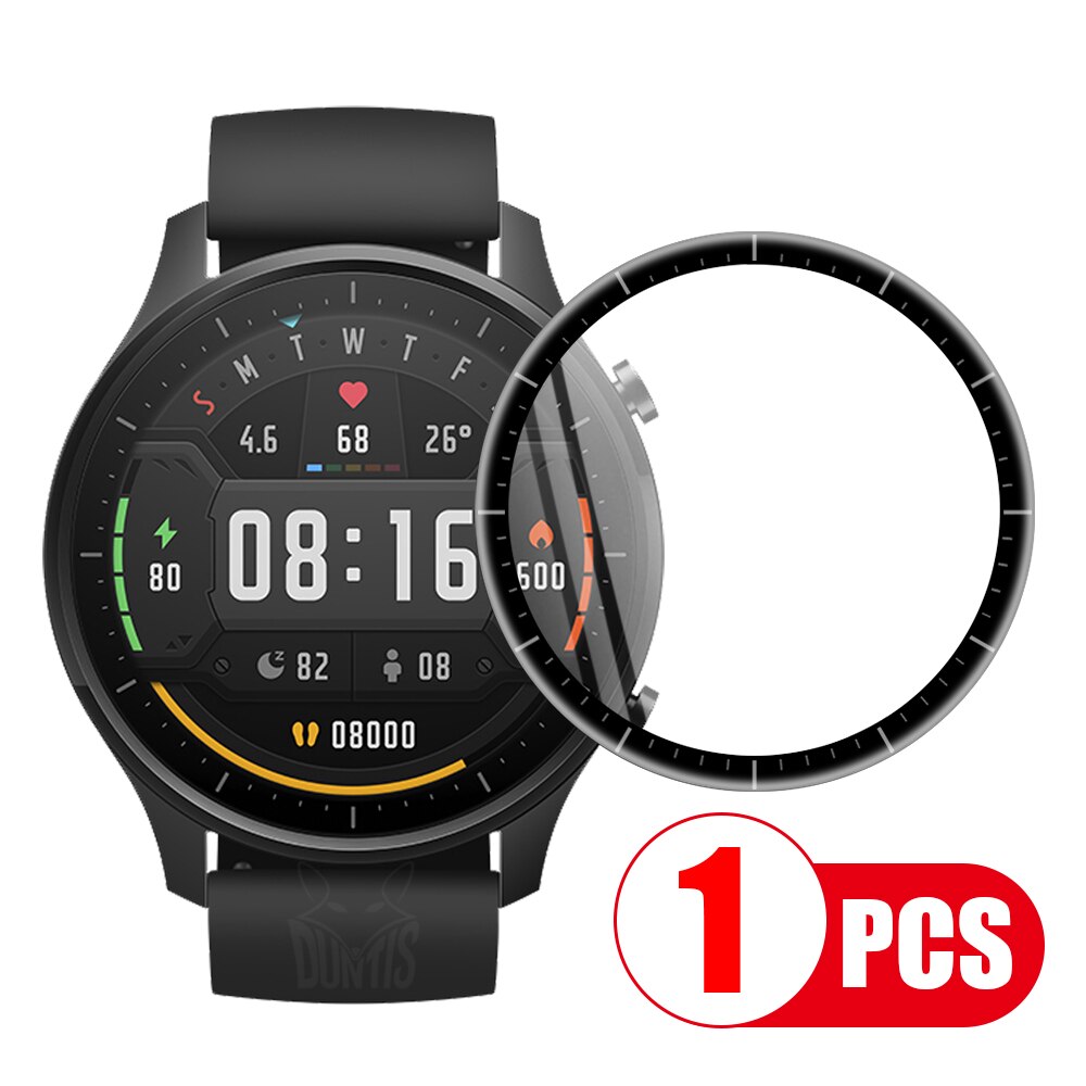 Pellicola protettiva con bordo curvo 20D per Xiaomi Mi Watch Color Global 2020 Smart Watch accessori per la protezione dello schermo morbido (non in vetro): 1 Pcs