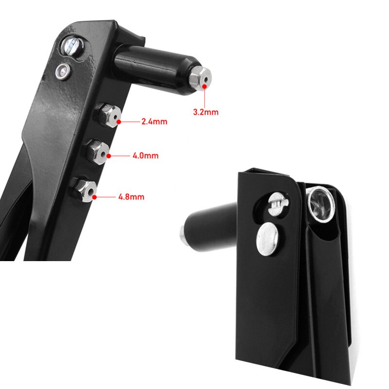 Hand Riveter, Manual Light-weight Rivet Gun Kit, Blind Rivet -2.4-4.8MM Hand Tool Gutter Repair Heavy Duty Tool