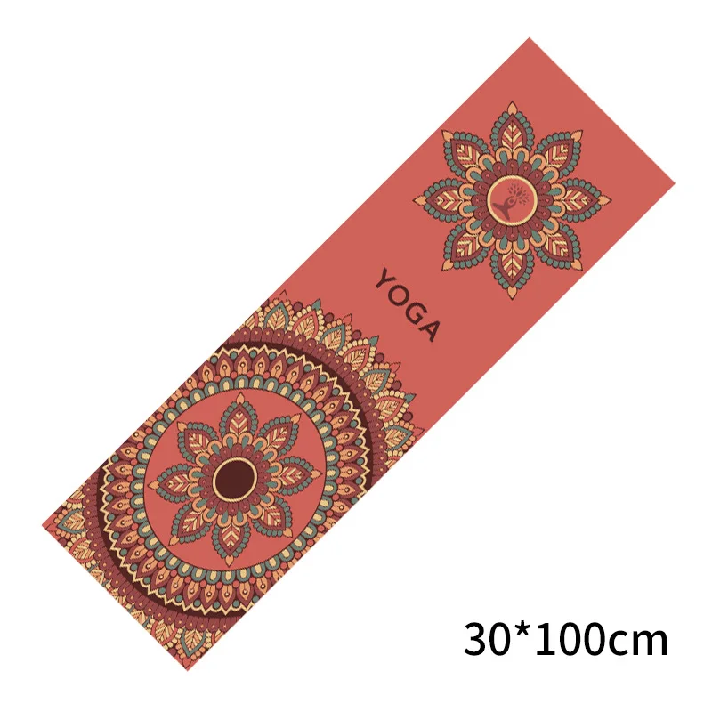 30*100 cm Gedruckt Yoga Handtuch Tragbare Doppel Schicht Nicht-Slip Matte Schutz Yoga Übung Pad Schnell Trocknend pilates Handtuch Decke: Grau