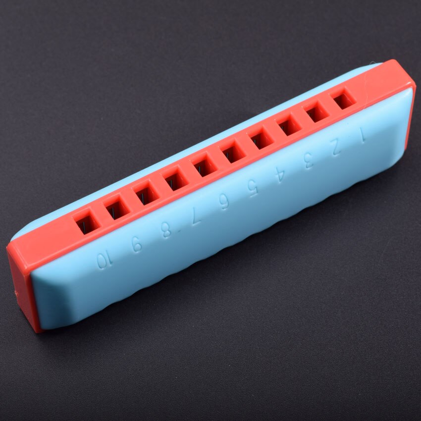 10 Holes Harmonica Diatonic Blues Harp Woodwind Reed music instrument Mouth Organ for Kids Key of C Green/Blue/Black/Yellow