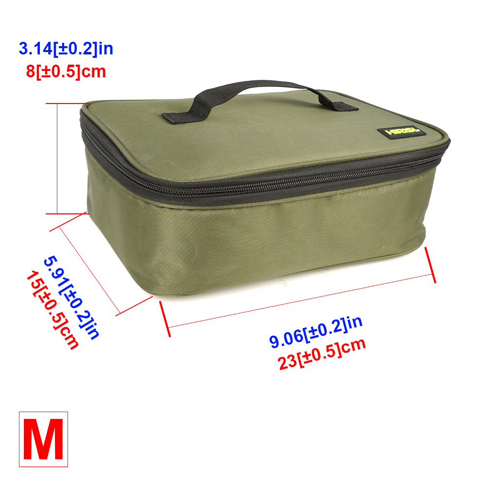 Hirisi Mehrzweck-Karpfen-Angeltasche – PVC-Oxford-Material, Aufbewahrung von Angelrollen und Köder, Organizer für angehen-Zubehör: Braun
