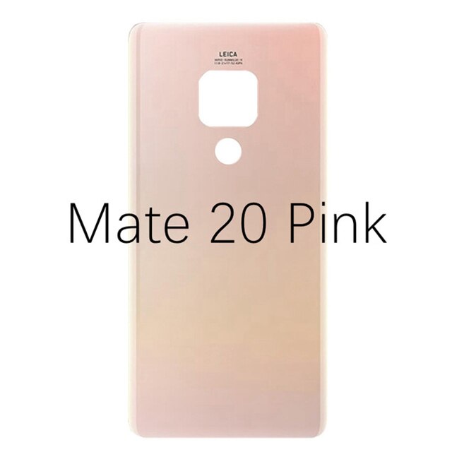 Achter Deur Behuizing Case Voor Huawei Mate 20 Mate 20 Pro 20 Lite Batterij Cover Terug Glas Panel Batterij Cover mate20 Vervangen: Mate 20 Pink