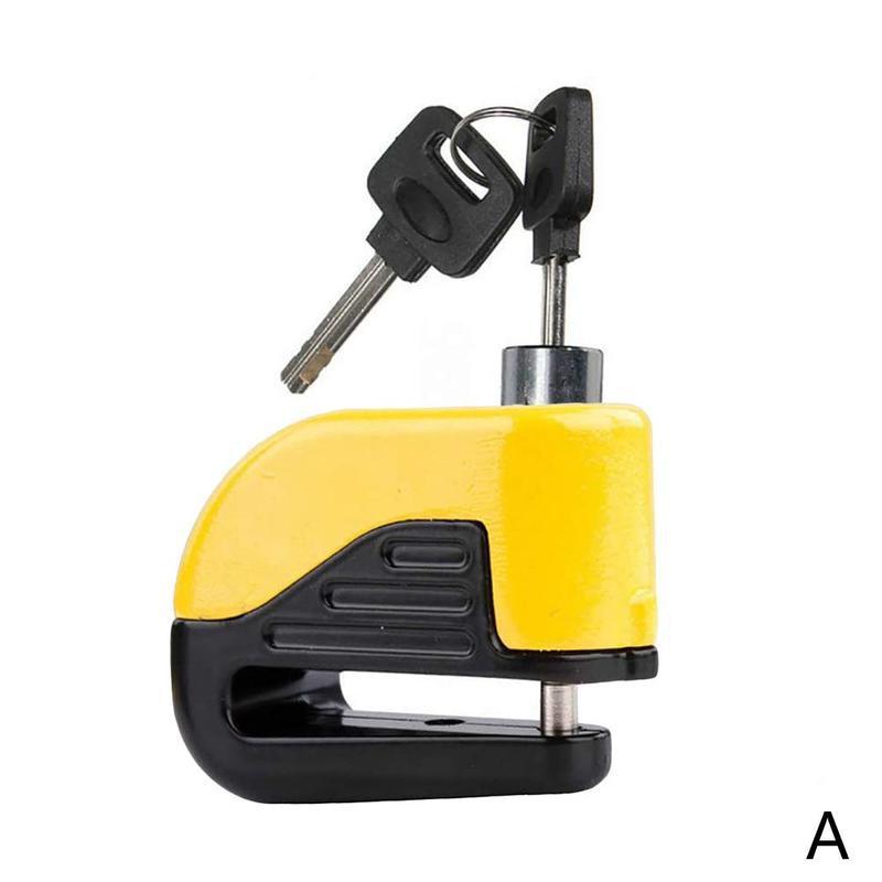 Motorcycle Disc Brake Alarm Lock Motorcycle Mountain Lock Alarm Disc Wheel Bike Lock Safety Brake Alarm Anti-theft Brake Di T2T3: Yellow