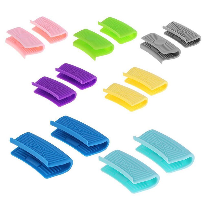 Useful Silicone Heat Insulation Oven Mitt Glove Casserole Ear Pan Pot Holder Oven Grip Anti Pot Clip Kitchen Accessories