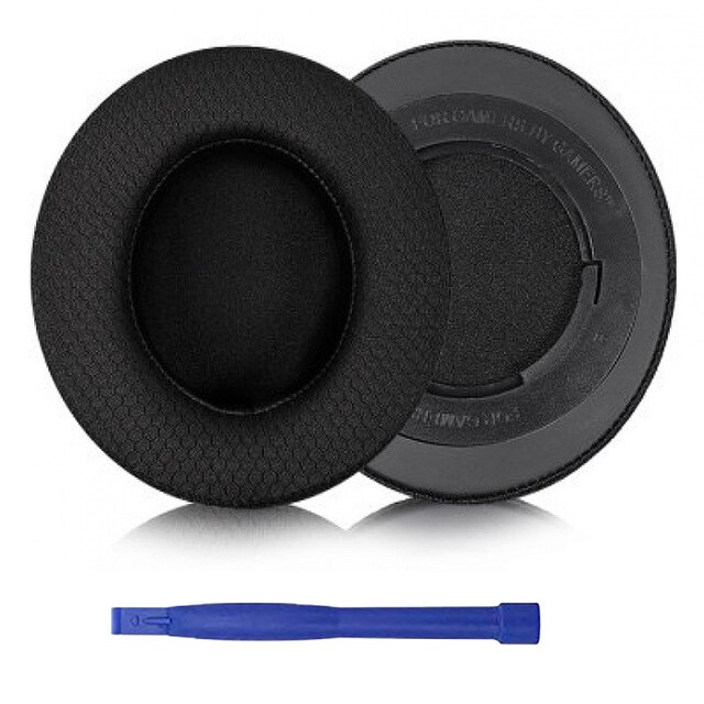 Kutou korvatyynyt razer kraken pro  v2 korvatyynyä kraken 7.1 v2 korvatyynyä pehmuste korvakupit varaosat kuulokkeiden vaahtomuovityyny: Musta ristikko soikea