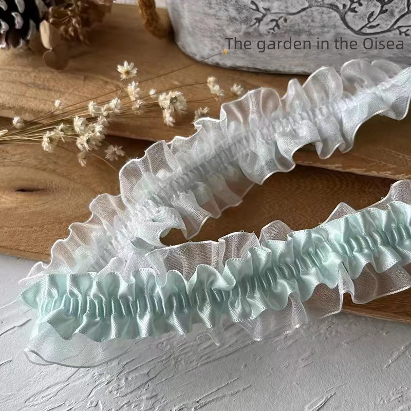 4CM de ancho bordado cuentas de flores blancas tela de encaje de tul cinta para ajuste DIY costura volante apliques Collar decoración de vestido de Dubái
