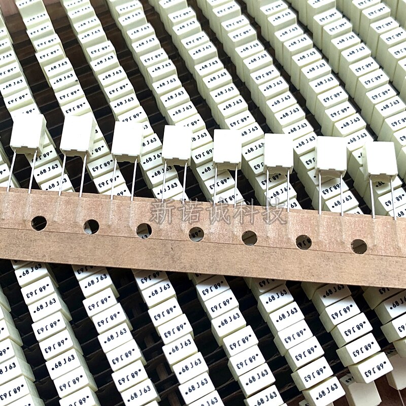 Condensador de corrección de película no polar, 10/100 piezas, Italia ARCOTRONICS AV 63V 684 0,68 UF 680NF 684J 5%, paso 5mm