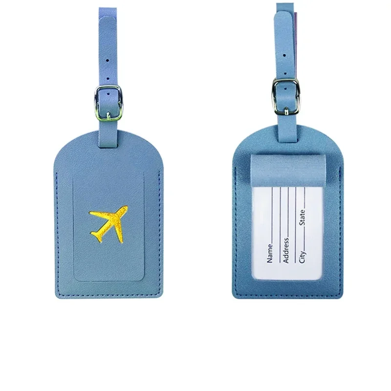 Reise Koffer Tasche Zubehör Leder Gepäck Stichworte Reisepass Abdeckung Ich würde Karte Adresse Name Halfter Etikett Gepäck Internat Tasche Stichworte