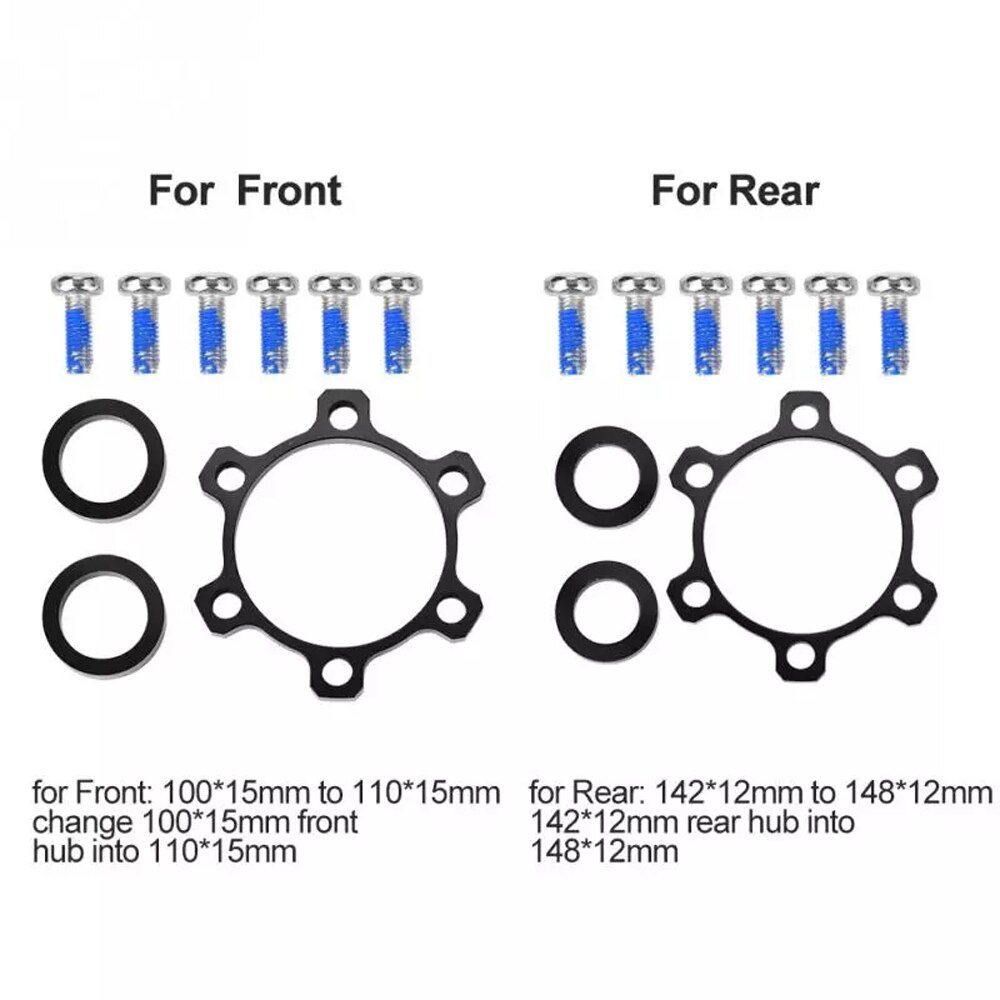 Boost Hub Conversion Kit 100*15 to 110*15 142*12 to 148*12 Adapter Boost Fork Bike Hub Spacer Washer 6 Bolt Bicycle Hubs