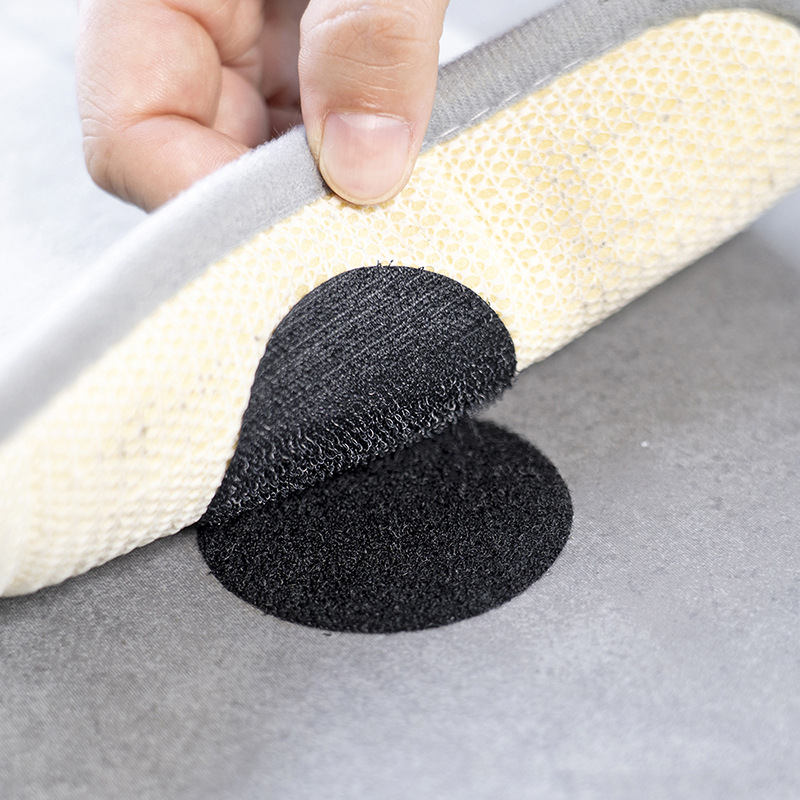 10 par 6cm selvklæbende lagner anti-slip mat fastener prikker klistermærker klæbebånd lagen sofa måtten velcro tæppe flad