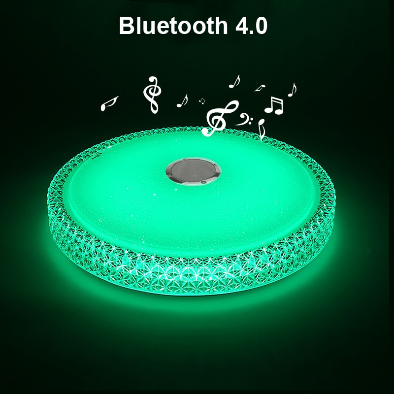 Led Ceiling Lamp Bluetooth Speaker Crystal Acrylic Wireless Music Light for Bedroom Home Lighting Orateur Altavoz Plafonnier