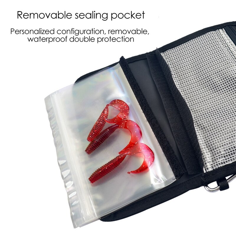 Fishing Bait Bag Waterproof Portable Fishing Bait Finishing Storage Bag Box Soft Bait Storage Bag Fishing Tackle Bag