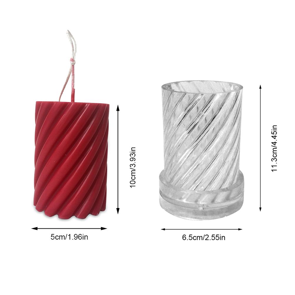 1pc plastique bougie moule manuel bougie fabrication spirale forme modèle cire savon moules bougie à bricoler soi-même fabrication artisanat moules 6.5x11.3cm
