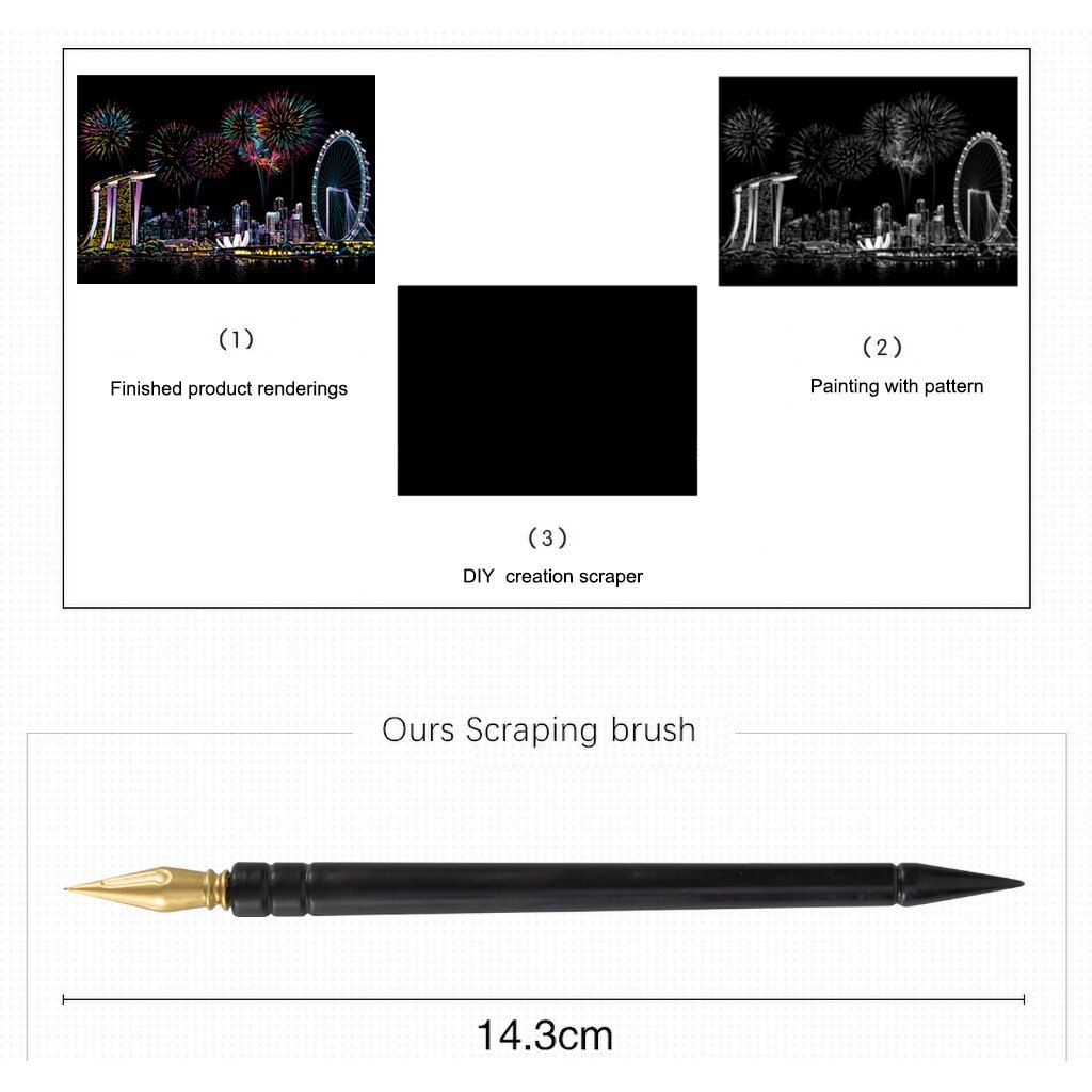 Kids DIY Scratch Paintings Magic Gold Color Scratch It Scratch Art Teen Adult Scratch Card Magic Pictures For Boys Girls