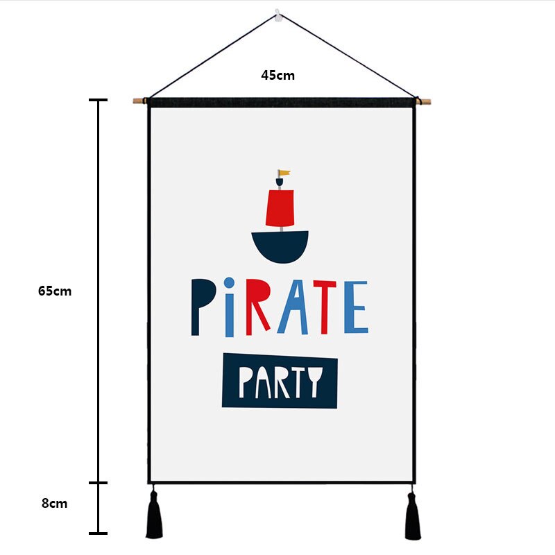 Cute Cartoon Character Nordic Tapestry Hanging Wall Picture Cotton Cloth Art Beautiful Apartment Dorm Living Room Decoration