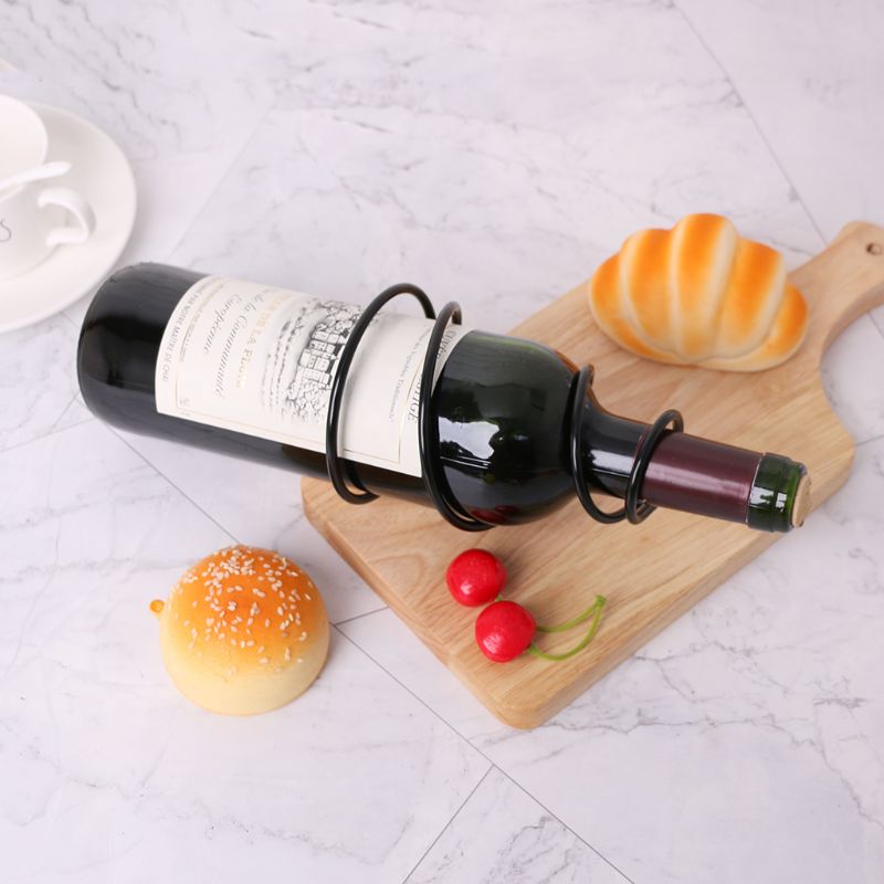 Iron Wall Mounted Wine Bottle Rack Holder Display Grandado