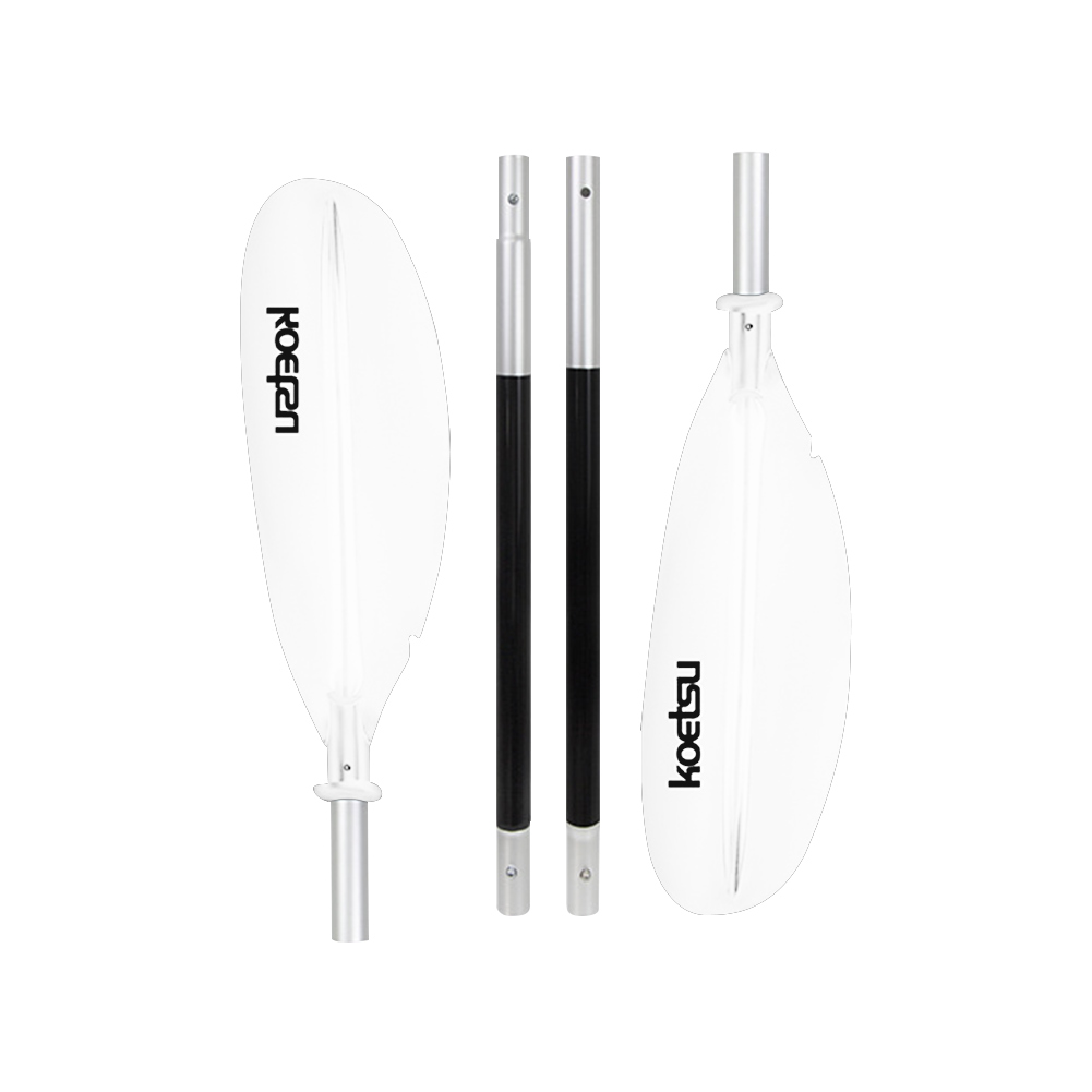 4-delige SUP-peddel Verstelbare dubbele kop Surfpaddle Aluminium Stand Up Paddleboard-peddels voor buitensporten: WIT