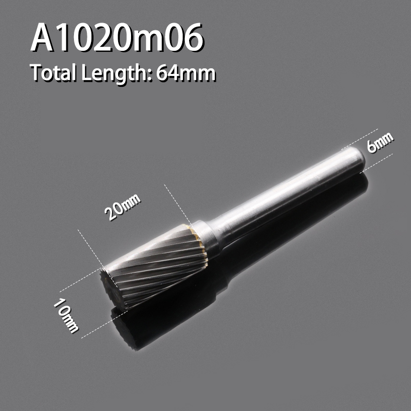 Cylindrical Rotary File 1pcs Single Slot Carbide Alloy Milling Cutter Column Type Wood Carving Electric Rotary Grinding Head: Red