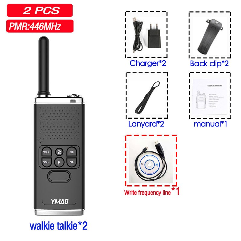 (2 stücke) YMAO M1 Handheld Walkie Talkie Tragbare Radio 6W hoch Energie UHF Handheld Schinken Taschenlampe Radio Kommunikator HF Transceiver: 2 X / Euro