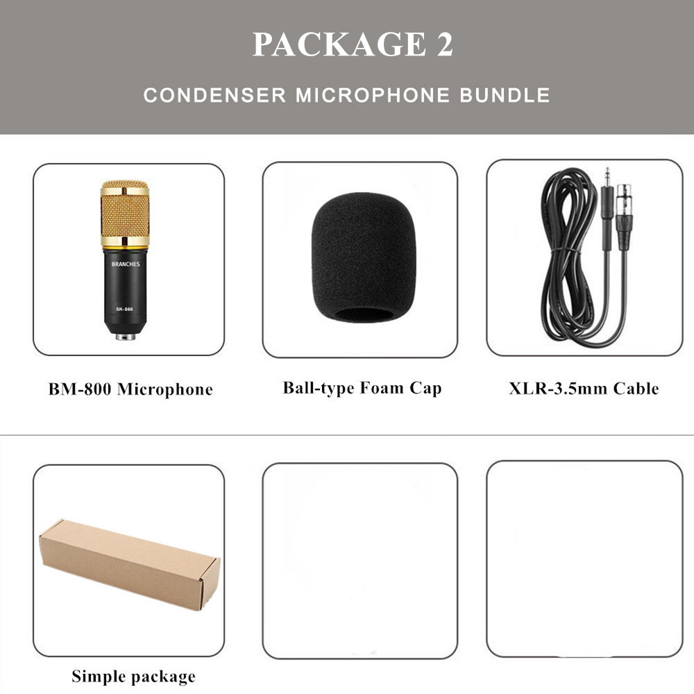 microfone bm 800 Studio Microphone microfone bm800 Condenser Sound Recording Microphone For computer