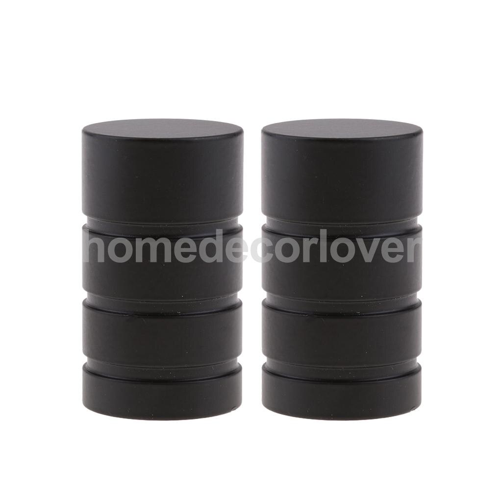 1 Pair Metal Drapery Curtain Rod Ends Caps Finials for 22mm/ 28mm Dia. Pole: Yellow