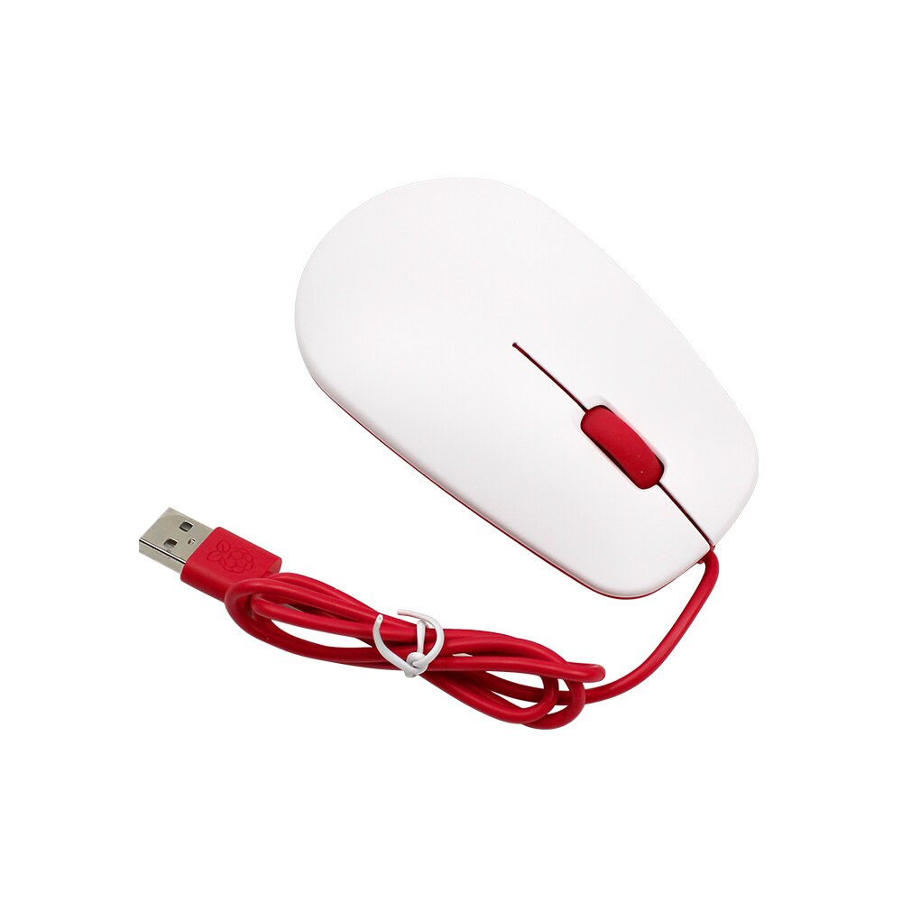 Oficial raspberry pi mouse, disponível em framboesa vermelho e branco adequado para raspberry pi 4b/3b +/3b: Default Title