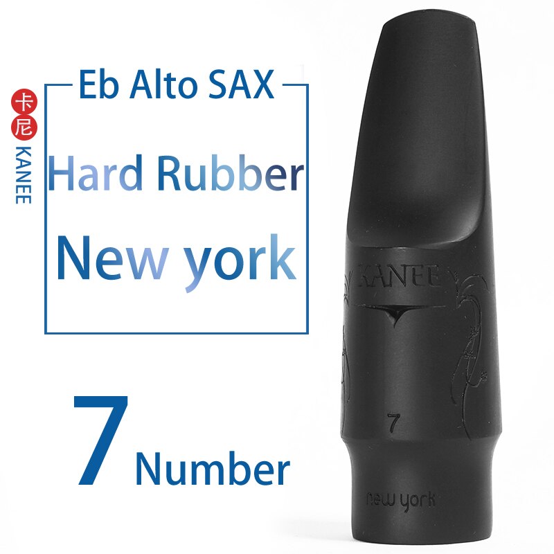 KANEE Hard Rubber mouthpiece Eb Alto Bb Tenor Bb soprano Saxophone mouthpiece Pop/Jazz: Alto NY 7