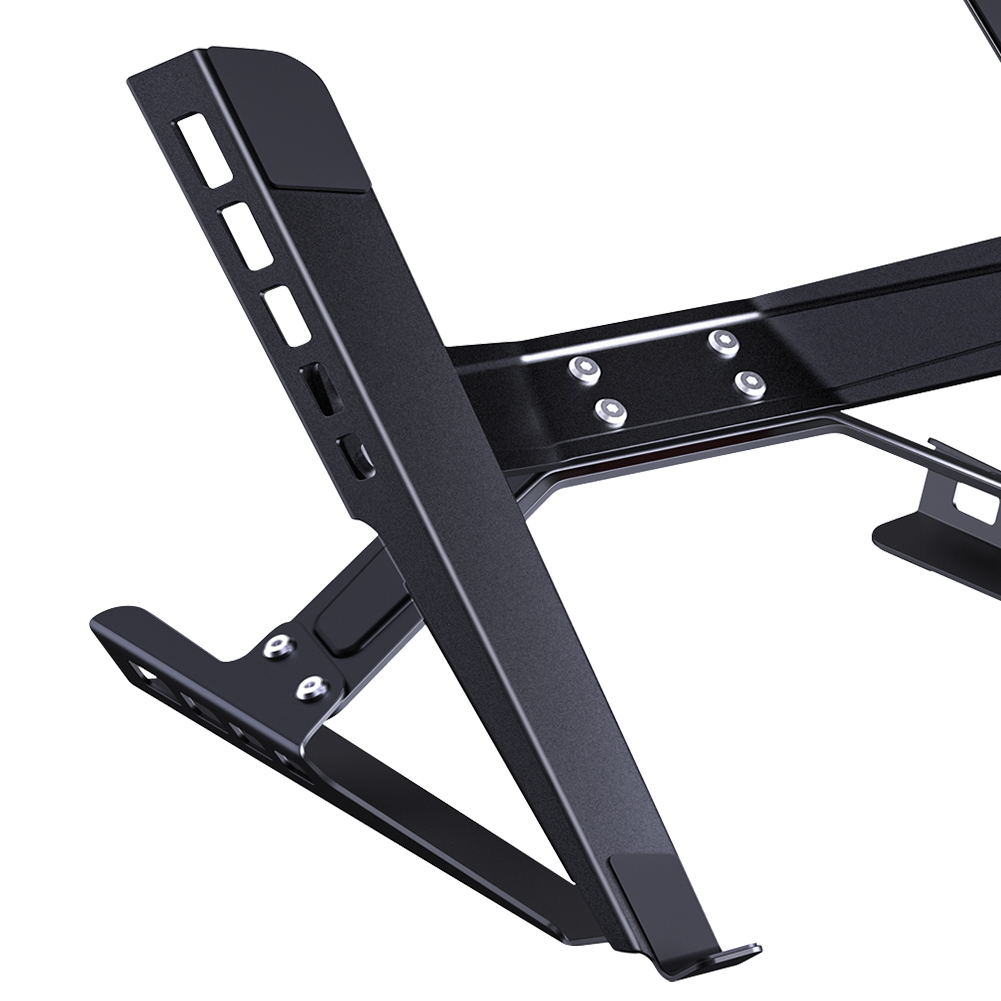 Computerstandaard Verstelbare computertabletstandaard Koolstofstaal Draagbare notebookstandaard voor MacBook HP Dell Lenovo 12-18 inch laptops