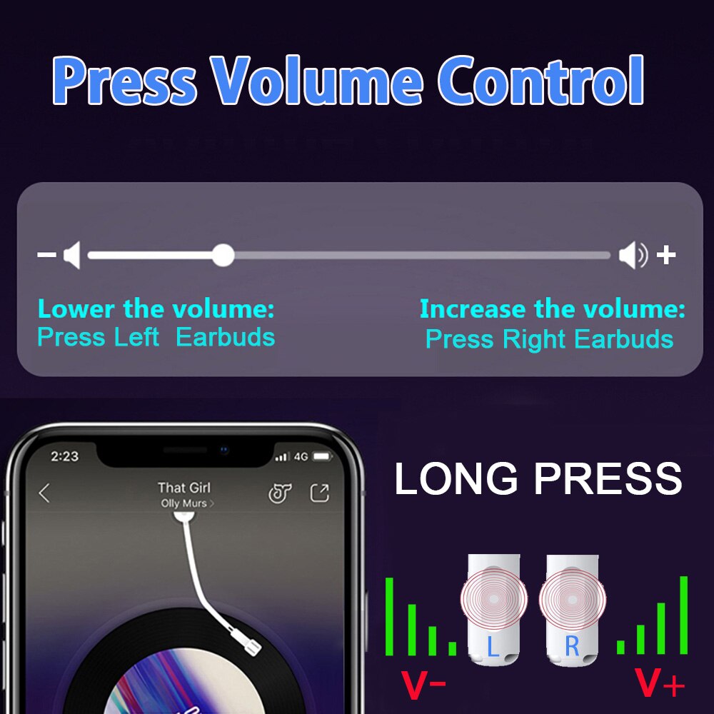 Air Pro 90 80 95 60 Air3 Air4 Air60 TWS Earbuds Wireless Bluetooth 5.2 Earphone Light Sensor Wireless Charging Super Bass Pop-up
