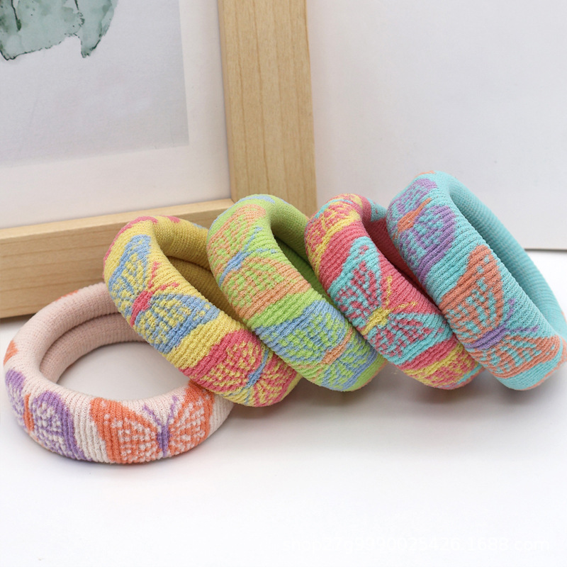 5 uds. De coleteros simples para mujeres y niñas, bandas elásticas de goma para el cabello, accesorios, lazo, Anillo para el cabello, tocado de cuerda, tocados, soporte para cola de caballo: Azul cielo