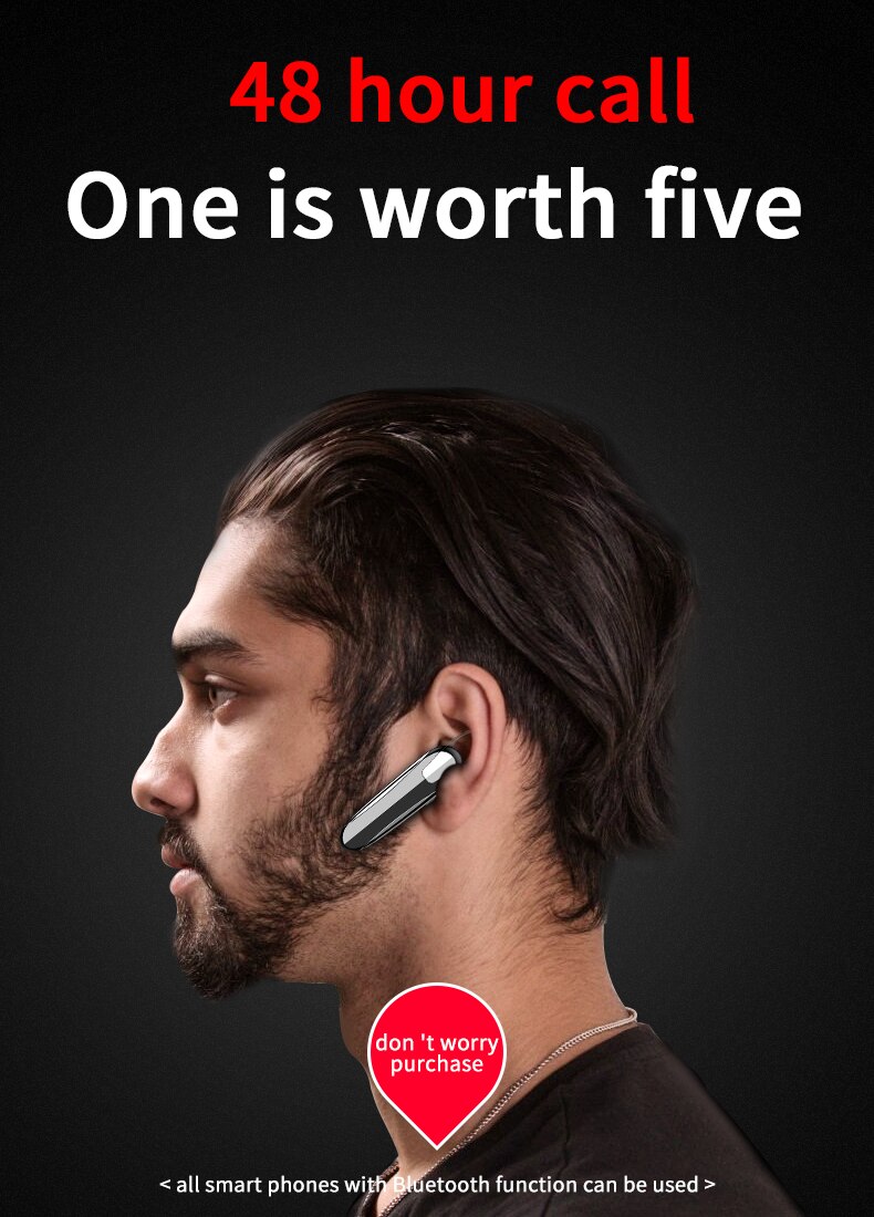 Oein  x8 bluetooth-headset, bluetooth 5.0 ohrhörer, freisprech-kopfhörer, mini-wireless-ohrhörer, ohrhörer für iphone und xiaomi