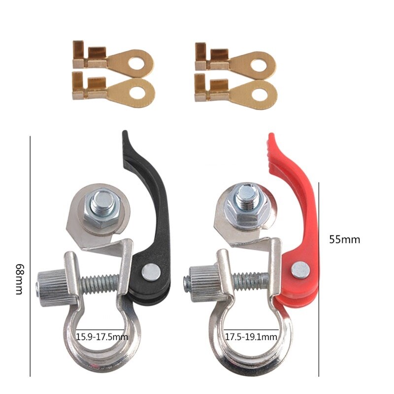 High Copper Car Battery Terminals Quick Clamp Terminals with 4pcs Copper Lug Battery Switch