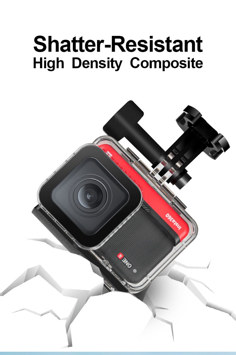 Telesin 40 m subaquática à prova dunderwater água habitação caso protetor saco de armazenamento para insta360 um r 4 k edição câmera caso acessórios