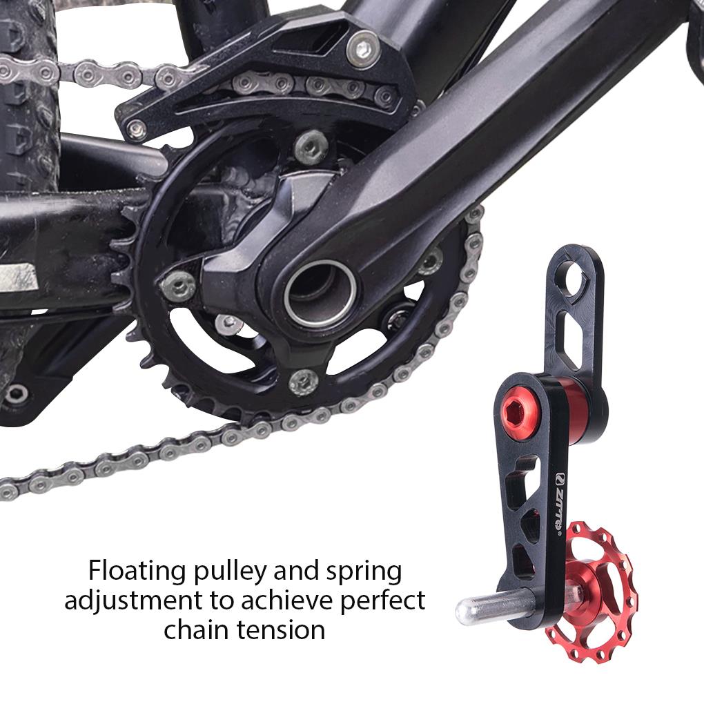 Bicycle Chain Tensioner Guide Wheel Derailleur Spring Pulley Adjustable Repairing Adjuster Oval Tooth Plate Protector Part