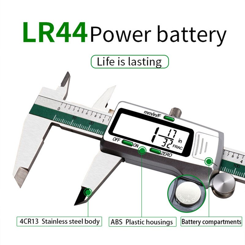 Meetinstrument Roestvrij Staal Digitale Schuifmaat 6 "150Mm Messschieber Paquimetro Meetinstrument Schuifmaat Met Doos