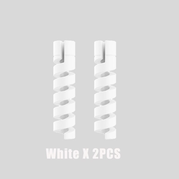 Wire oplot na kable klip kabel do ładowarki Protector do telefonów uchwyt na kabel USB zarządzanie kablami organizer do kabli do myszy słuchawki: 2PCS White