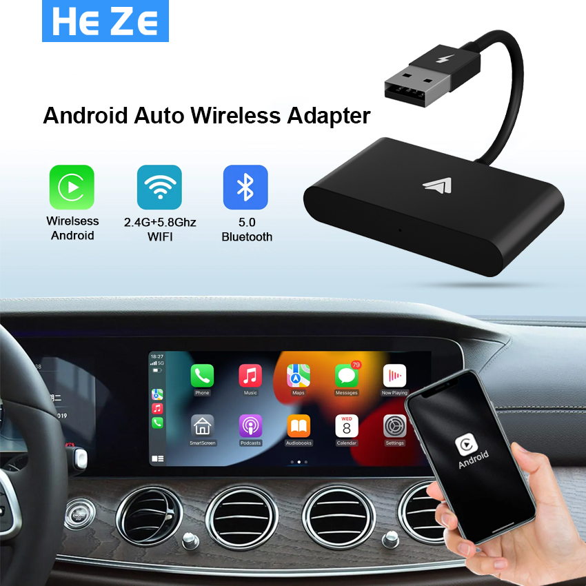 Adaptateur/Dongle sans fil Android Auto, convertisseur filaire vers sans fil pour adaptateur de voiture sans fil d'usine OEM