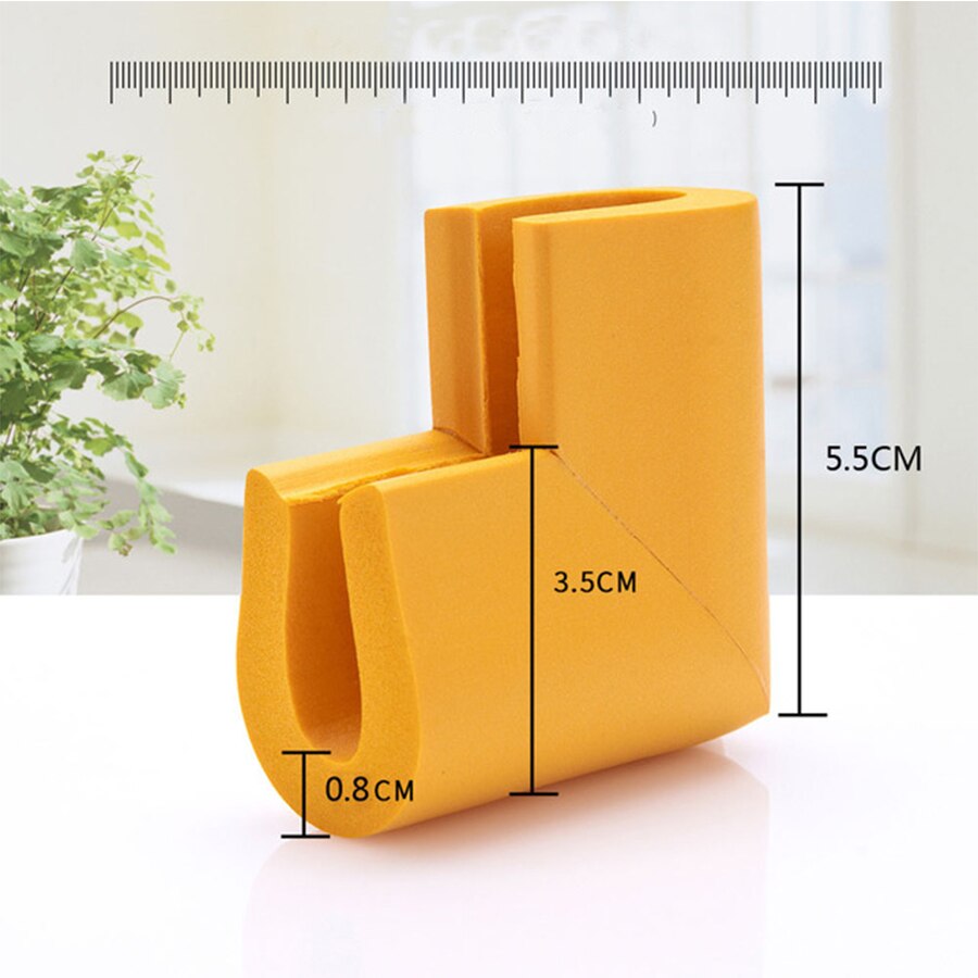 U Shape Baby Safety Equipment Glass Table Edge Strip Corner Protector Home Furniture Child Protection Guards Cover with Tape