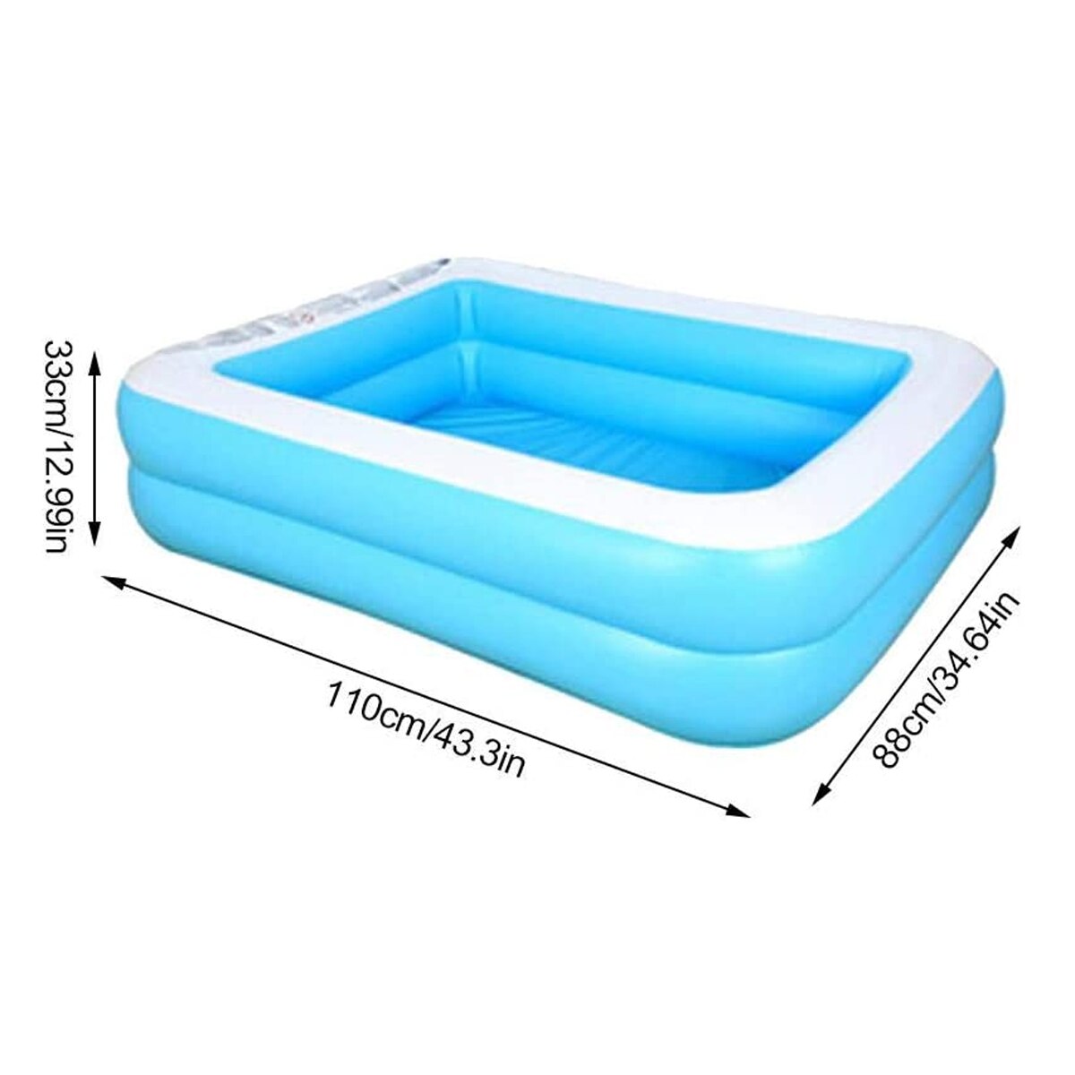 Inflatable Swimming Pool Enhanced Melt Technology Leak-Proof Swimming Pool 110CM Suitable for Outdoors Home Use