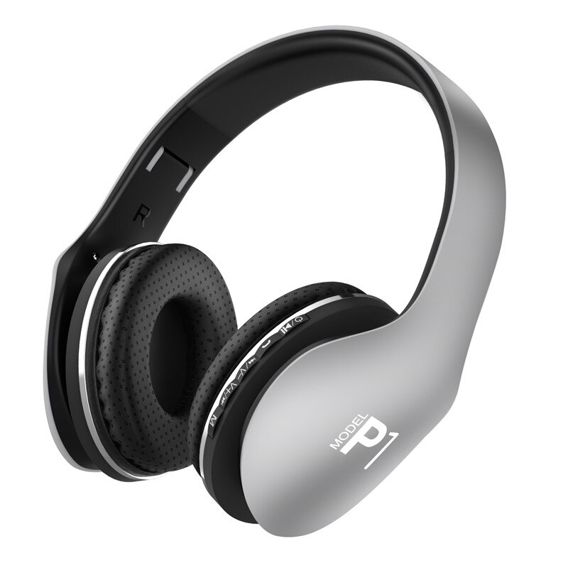 P1 Wireless Bluetooth Headset Subwoofer Headphone Stereo Wireless High Fidelity Large Headphone Charging Fast Portable Headp: Silver